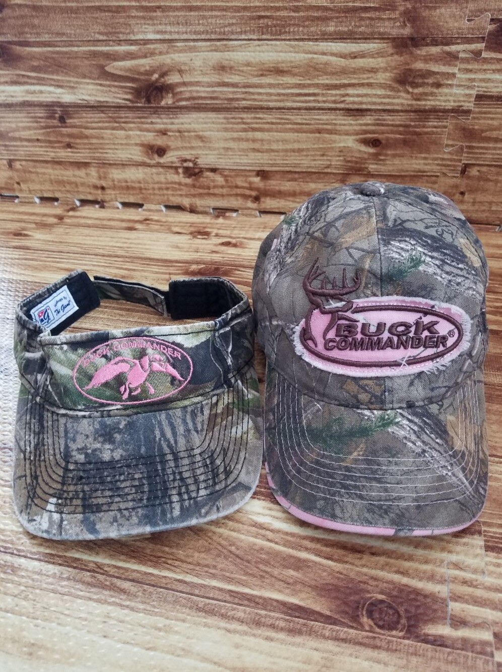 Duck Commander Visor & Buck Commander Hat Bundle Pink Camo OSFM Women's Dynasty